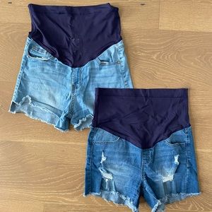 Pink Blush Maternity Jean Shorts